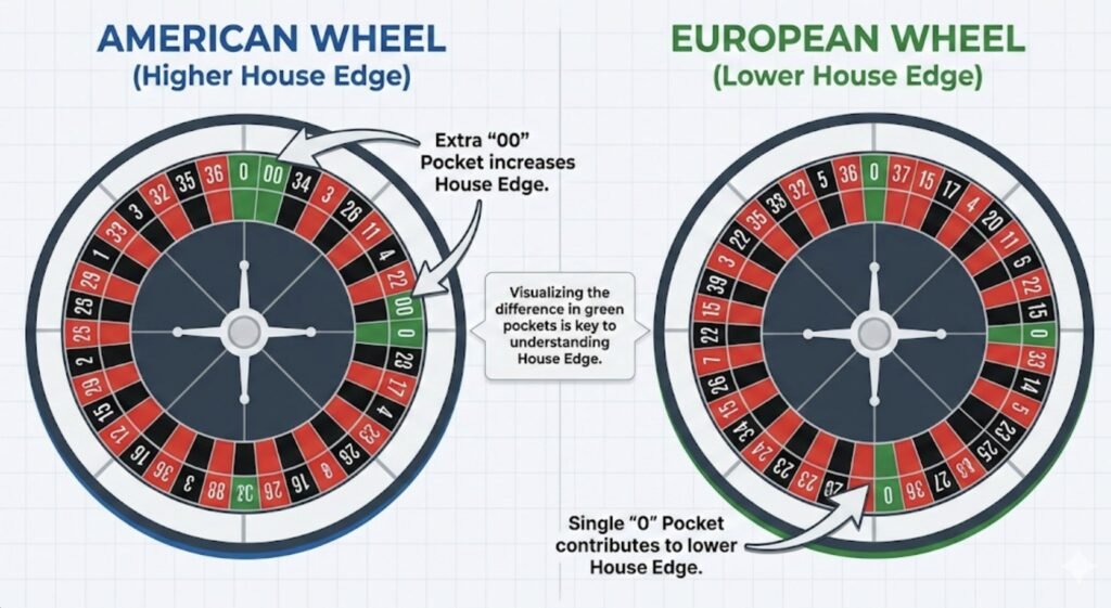 American Roulette Wheel vs European Roulette Wheel