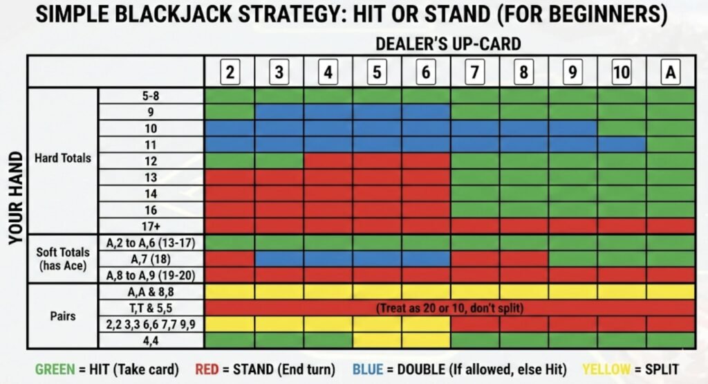 Blackjack Basic Strategy Chart UK